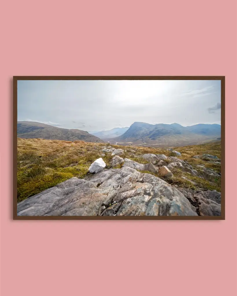 Vallée rocheuse – Glencoe - Poster encadré