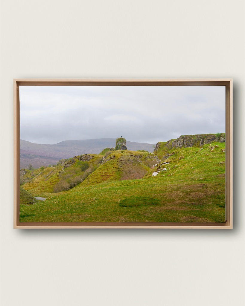 Framed canvas - A moment suspended in Fairy Glen, Scotland (20x30 cm / 8x12″, Wood frame)
