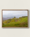Framed canvas - A moment suspended in Fairy Glen, Scotland