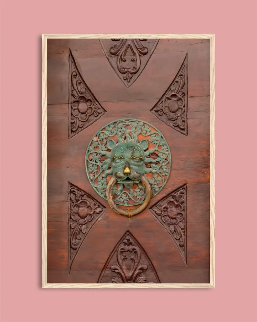 Porte à emblème de tête de lion – Dubrovnik - Poster encadré