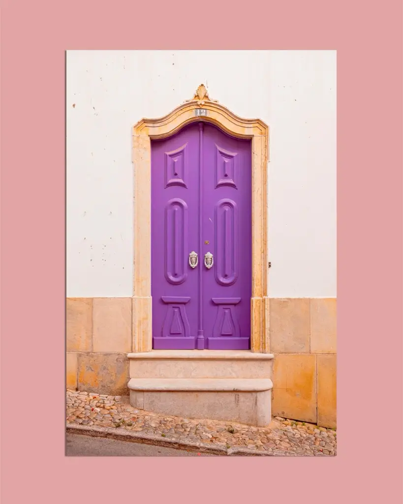 Photographie Porte Violette – Portugal - Aluminium (20x30 cm / 8x12″)