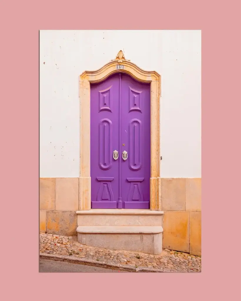 Photographie Porte Violette – Portugal - Aluminium