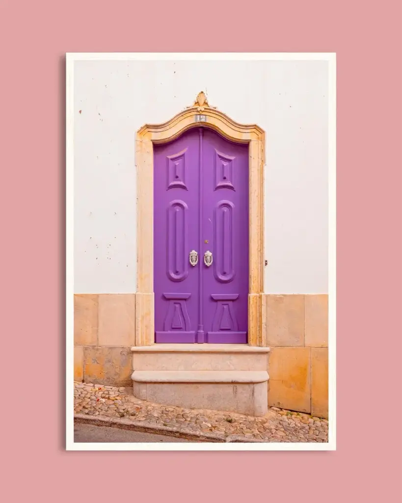 Photographie Porte Violette – Portugal - Poster encadré