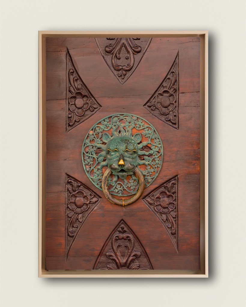 Porte à emblème de tête de lion – Dubrovnik - Toile encadrée (20x30 cm / 8x12″, Wood frame)
