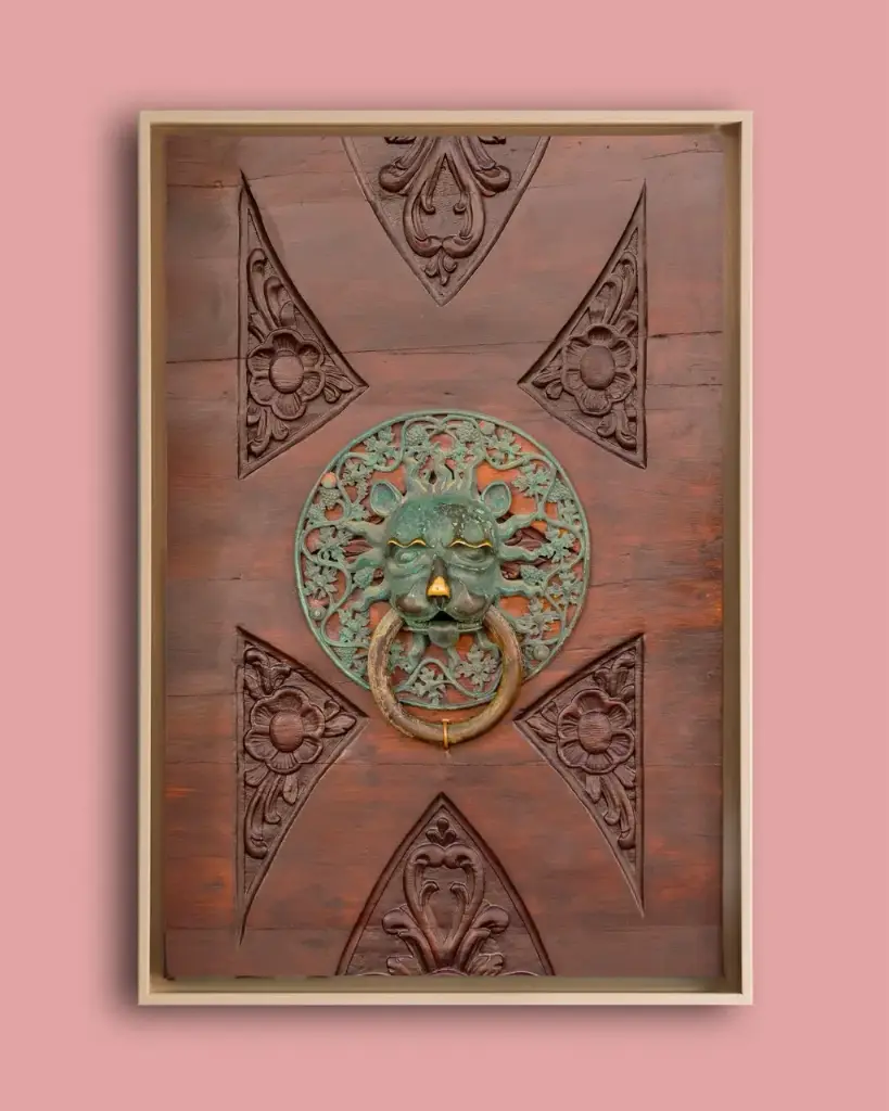 Porte à emblème de tête de lion – Dubrovnik - Toile encadrée