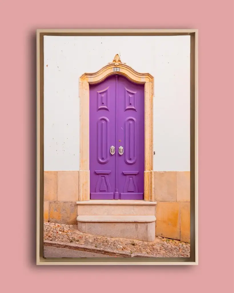 Photographie Porte Violette – Portugal - Toile encadrée