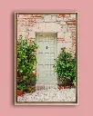 Porte vert pastel - Toile encadrée