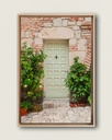 Porte vert pastel - Toile encadrée