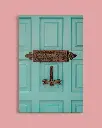 Photographie Porte Turquoise & Heurtoir Libellule – Décoration Murale Bohème – Photo de Voyage France – Tournon-d’Agenais - Toile