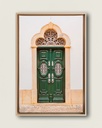 Porte verte au Portugal - Toile encadrée
