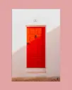 Porte rouge du Portugal - Tirage d'art