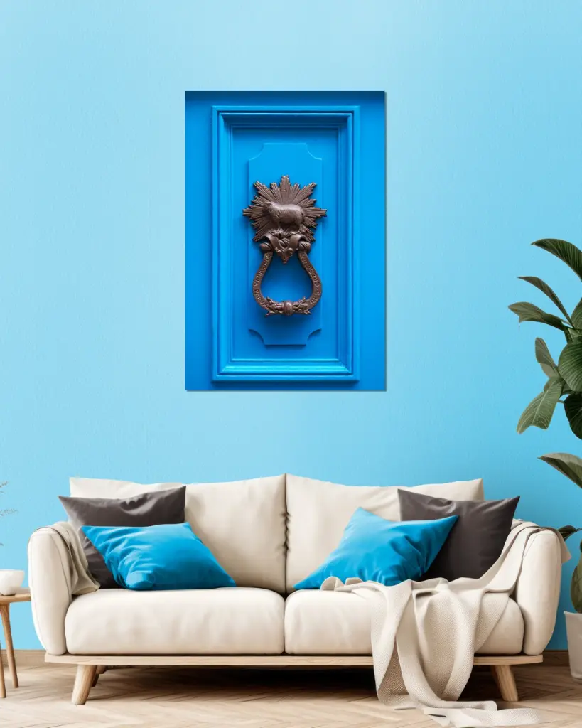 Porte bleue à Londres - Aluminium (20x30 cm / 8x12″)