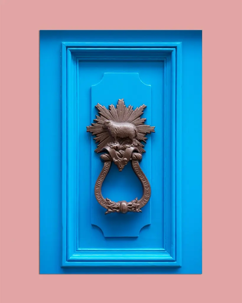 Porte bleue à Londres - Aluminium