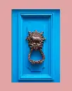 Porte bleue à Londres - Aluminium