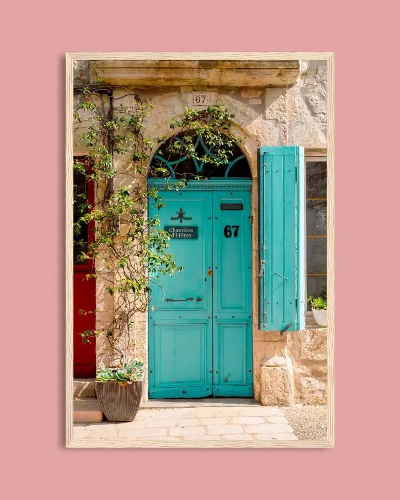 Porte Turquoise Bohème France - Poster encadré