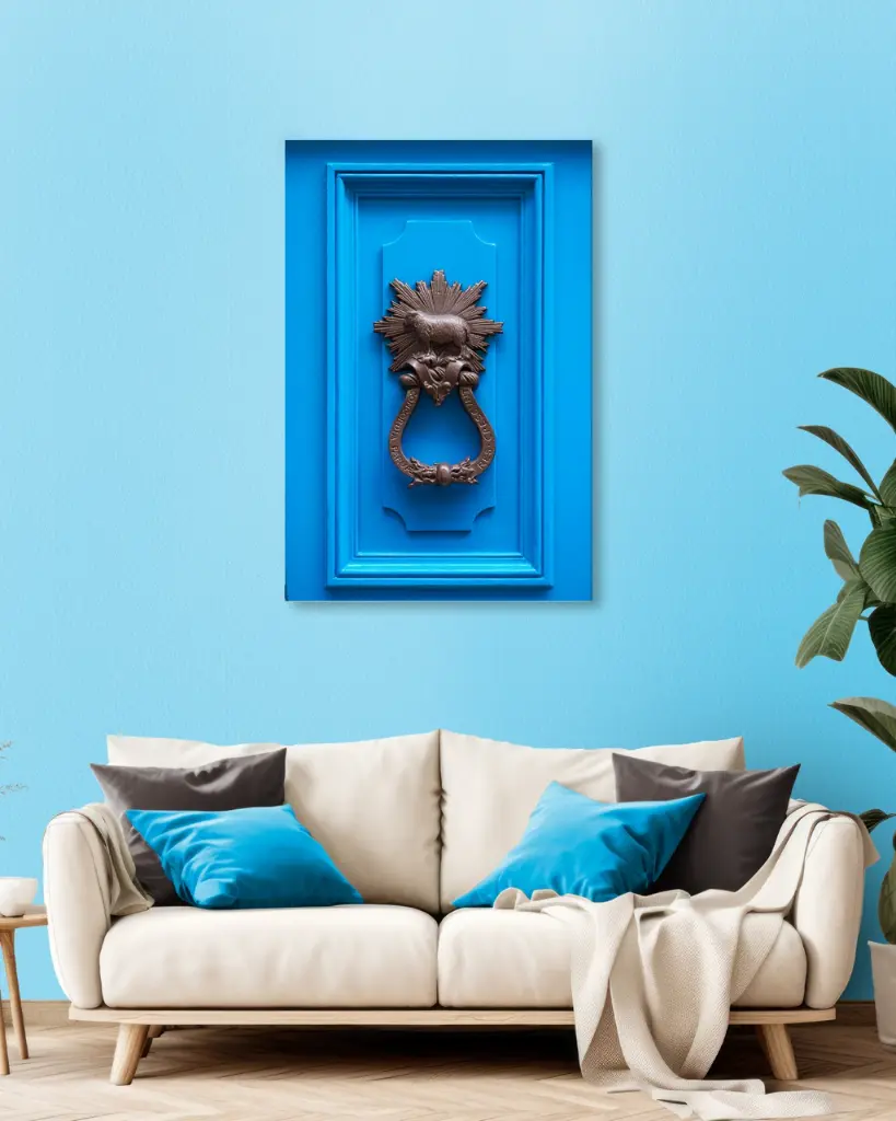 Porte bleue à Londres  - Toile (20x30 cm / 8x12″, Slim)