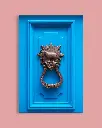 Porte bleue à Londres  - Toile