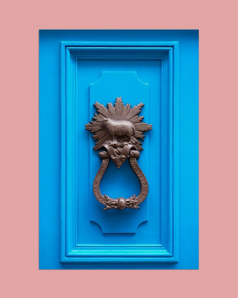 Porte bleue à Londres - Tirage d'art