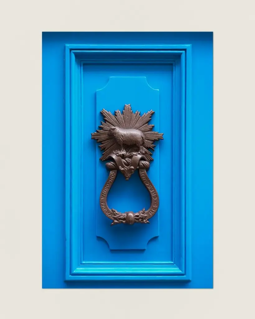 Porte bleue à Londres - Tirage d'art