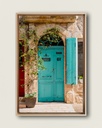 Porte Turquoise Bohème France - Toile encadrée