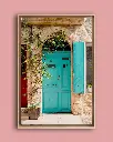 Porte Turquoise Bohème France - Toile encadrée