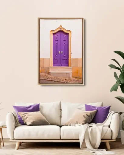 Photographie Porte Violette – Portugal - Toile encadrée