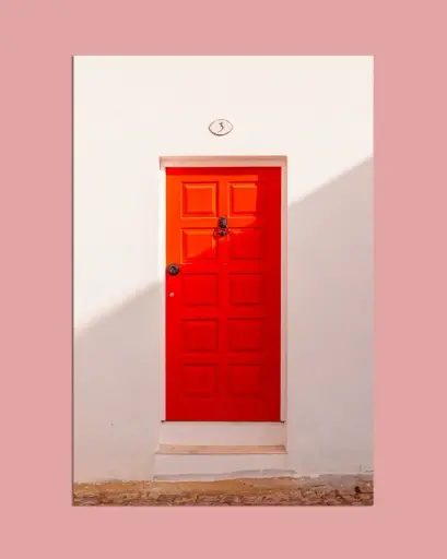 Porte rouge du Portugal - Aluminium