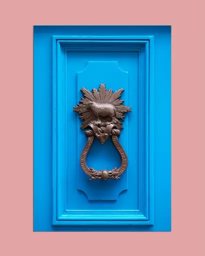 Porte bleue à Londres - Aluminium
