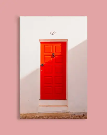 Porte rouge du Portugal  - Toile