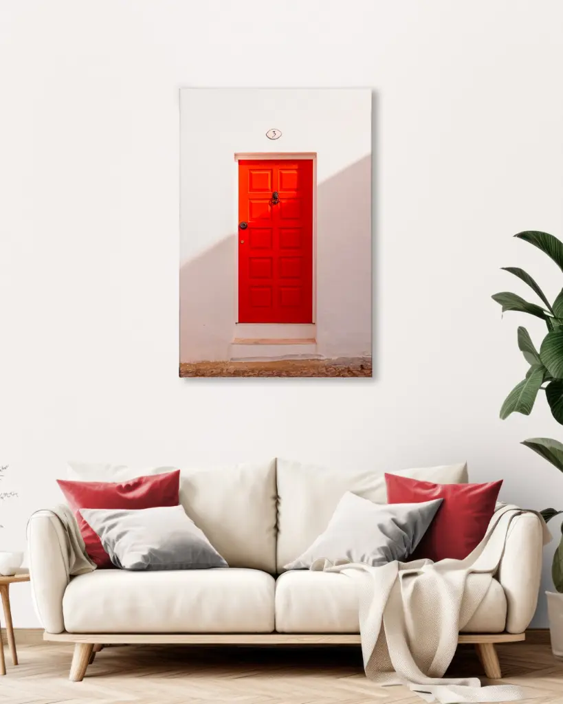 Porte rouge du Portugal  - Toile