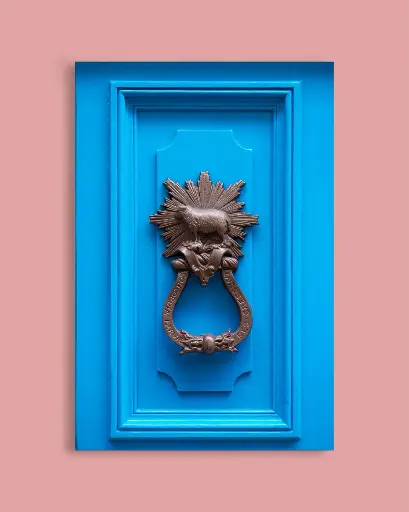 Porte bleue à Londres  - Toile