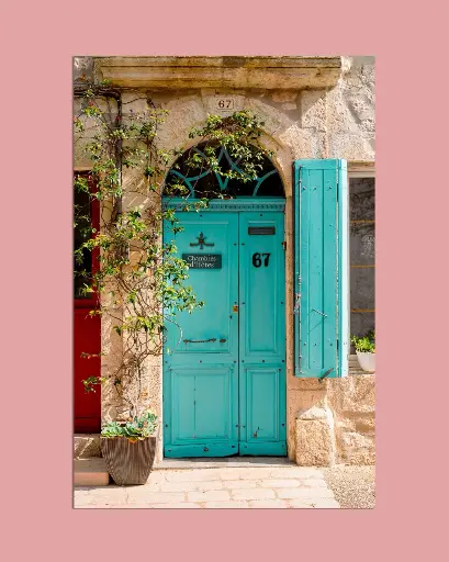 Porte Turquoise Bohème France - Aluminium