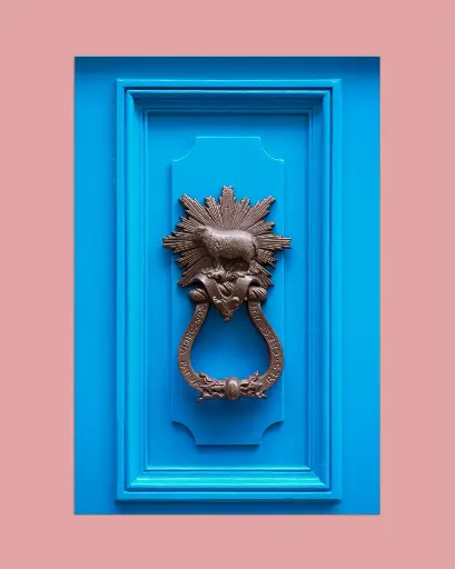 Porte bleue à Londres - Tirage d'art