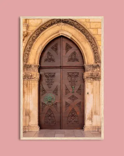 Porte médiévale – Dubrovnik, Croatie - Poster encadré