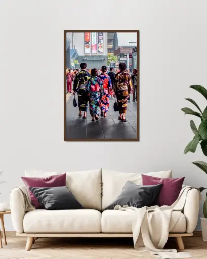 Yukata japonais tradition – Photo d’art Japon - Poster encadré