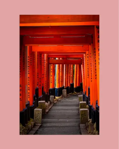 Tunnel de torii Fushimi Inari – Photo d’art Japon - Tirage d'art