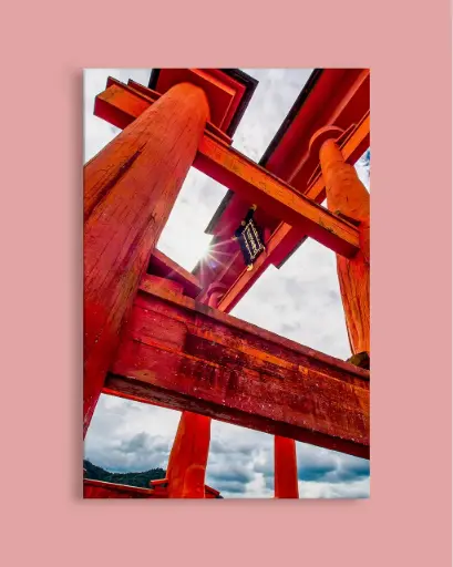 Torii de Miyajima contre-jour – Photo d’art Japon - Toile