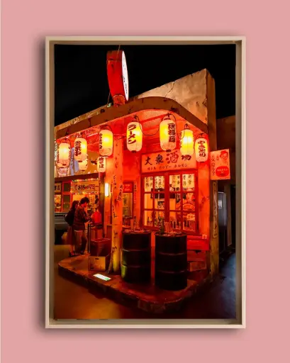 Restaurant rétro japonais – Photo d’art Japon - Toile encadrée