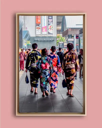 Yukata japonais tradition – Photo d’art Japon - Toile encadrée
