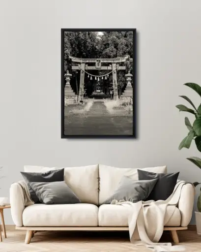Torii ancien forêt – Photo d’art Japon - Toile encadrée