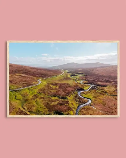 Vallée du Quiraing – Vue aérienne - Poster encadré