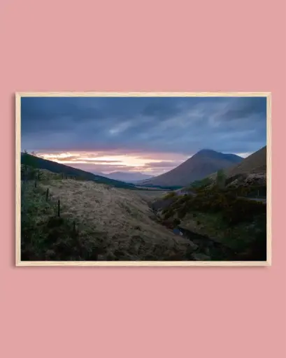 Loch Lomond – Coucher de soleil - Poster encadré