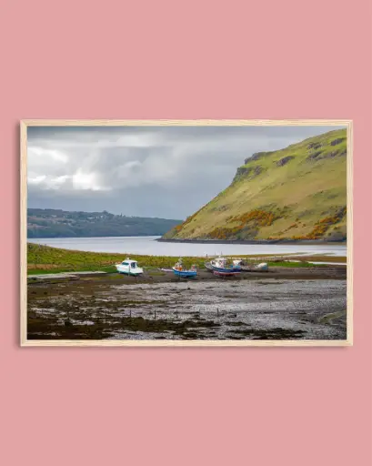 Bateaux échoués – Île de Skye - Poster encadré
