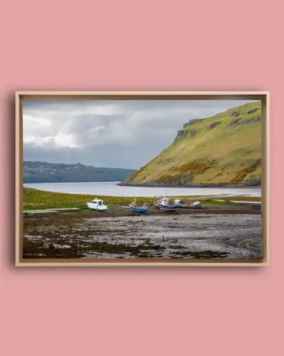 Bateaux échoués – Île de Skye - Toile encadrée