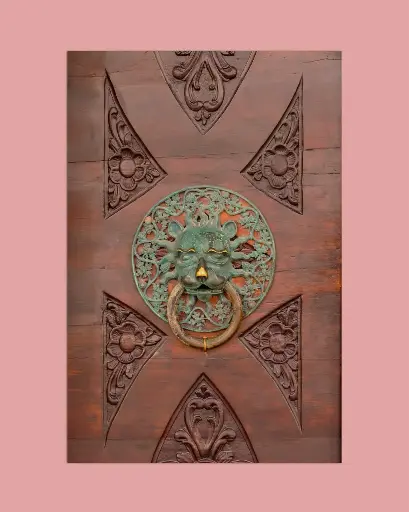 Porte à emblème de tête de lion – Dubrovnik - Tirage d'art
