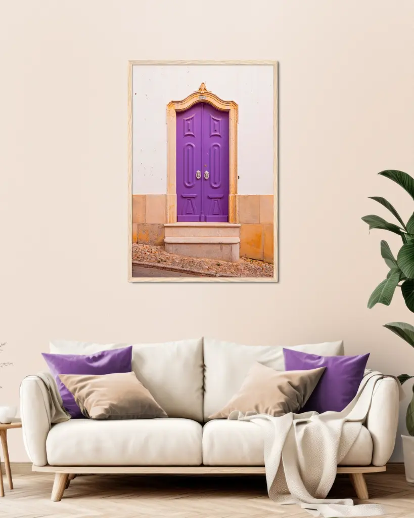 Photographie Porte Violette – Portugal - Poster encadré